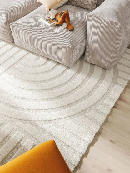 Tapis tissé à la machine EVE Beige BENUTA