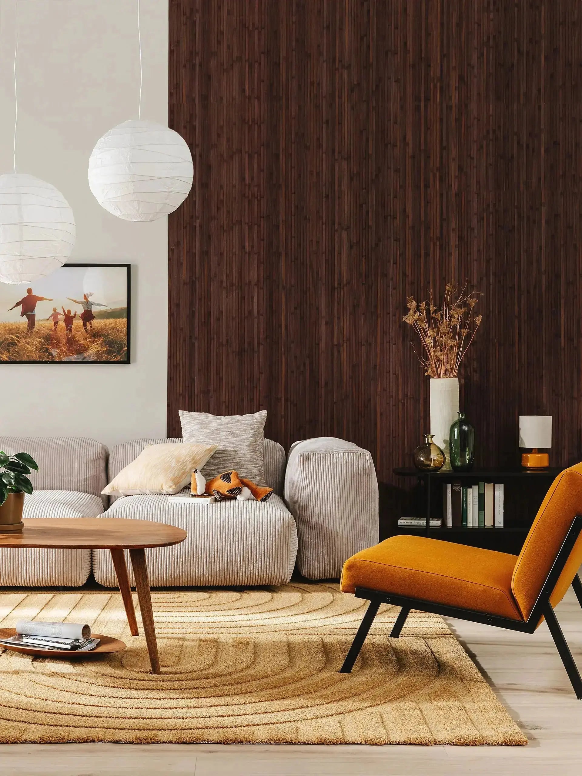 Tapis tissé à la machine EVE Jaune BENUTA