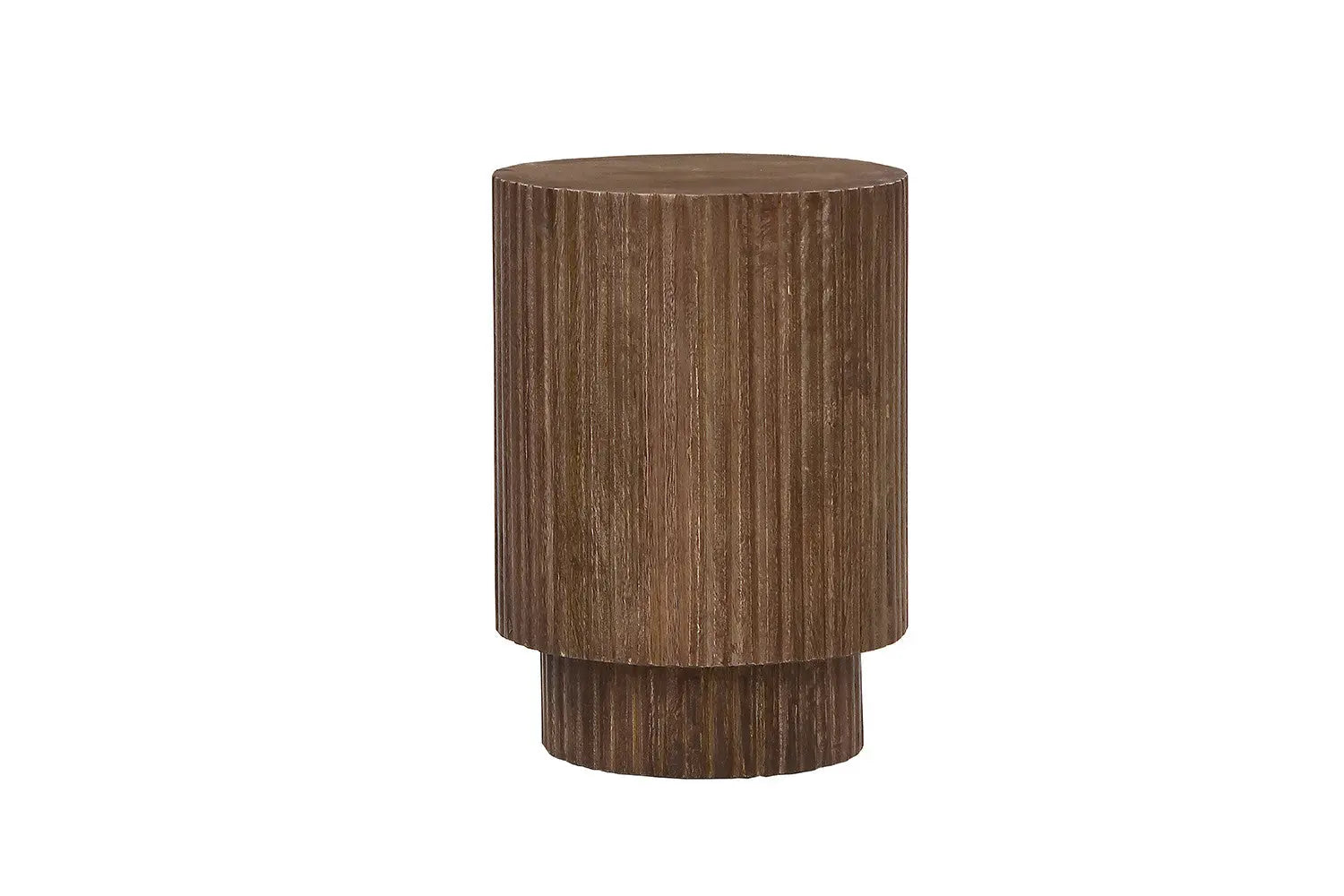 VICTORIA - Table d'appoint Ronde en Bois de Manguier Brun clair - 35 cm ROUSSEAU